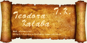 Teodora Kalaba vizit kartica